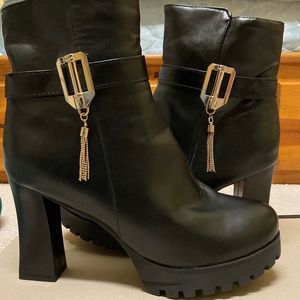 unbranded black ankle boots